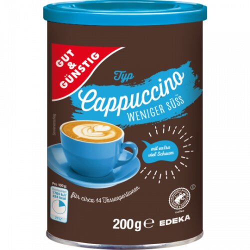 Gut & Günstig Cappuccino weniger süß 200g