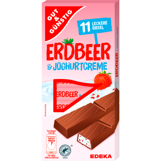 Gut & Günstig Joghurt Erdbeer Riegel 200g