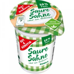 Gut & Günstig Saure Sahne stichfest 10% Fett...