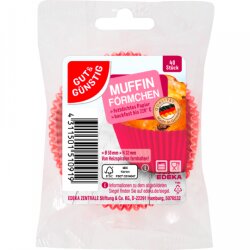 Gut & Günstig Muffinförmchen farbig 40er