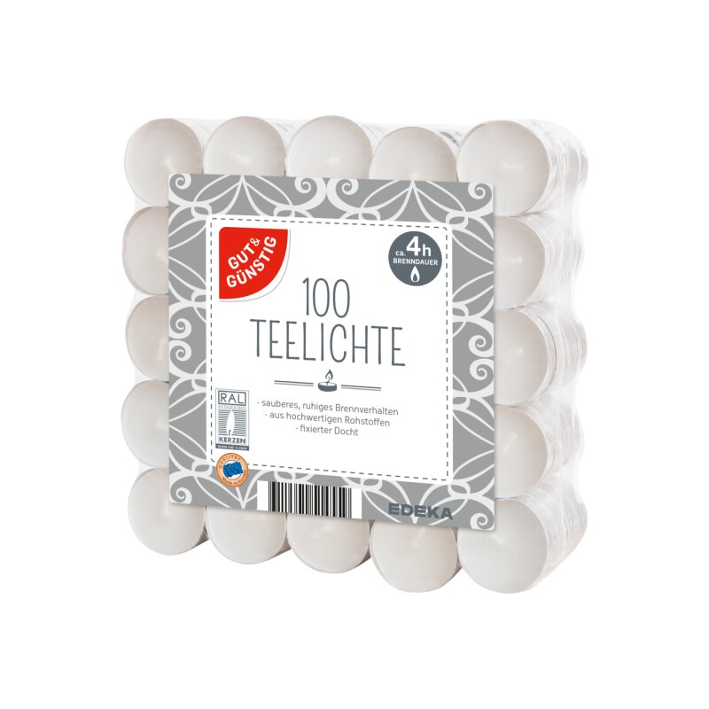Gut & Günstig Teelichte 100er Lebensmitte