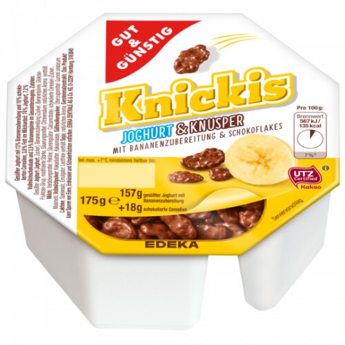 Gut & Günstig Joghurt & Knusper Banane und Schokoflakes...
