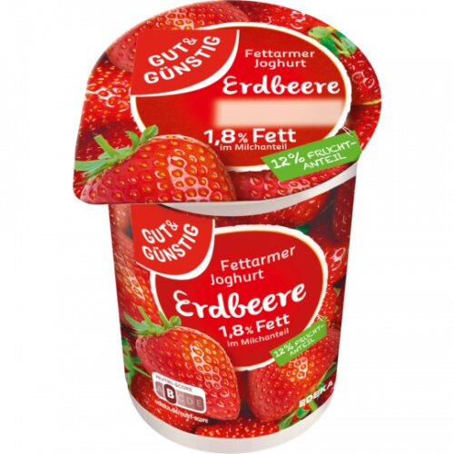 Gut & Günstig fettarmer Fruchtjoghurt 1,8% Erdbeere 250g
