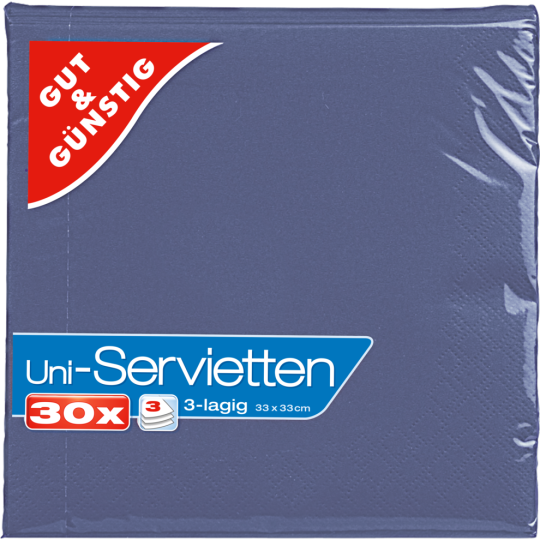 Gut & Günstig Servietten Dunkelblau 30er
