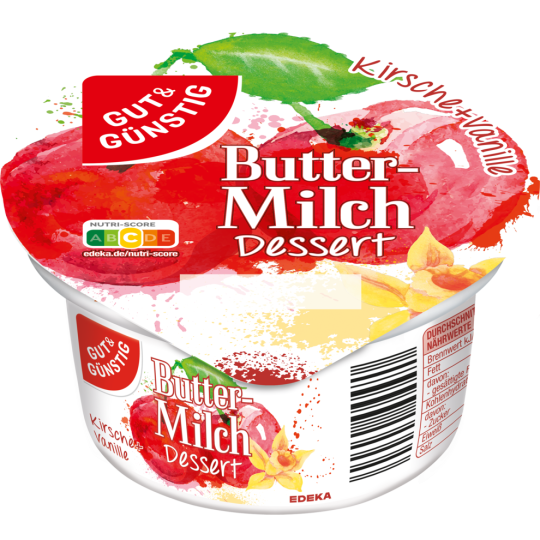 Gut & Günstig Buttermilch Dessert Kirsch Vanille 200g