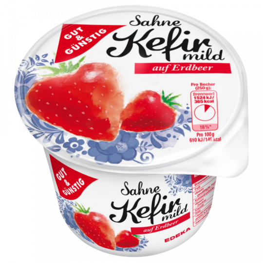 Gut & Günstig Sahne-Kefir Erdbeer 250g