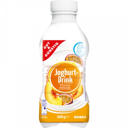 Gut & Günstig Joghurtdrink 0,1% Fett Pfirsich Maracuja 500g