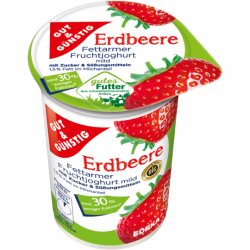 Gut & Günstig fettarmer Joghurt 1,5% Erdbeere 250g