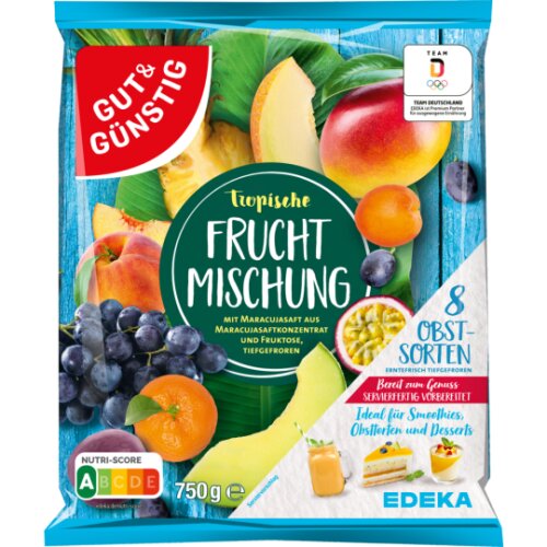 Gut & Günstig Tropische Fruchtmischung gesüßt 750g