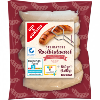 Gut & Günstig Bratwurst 6er 90g