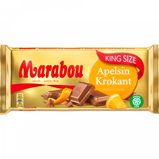 Marabou Tafel Vollmilchschokolade mit Orange 250g