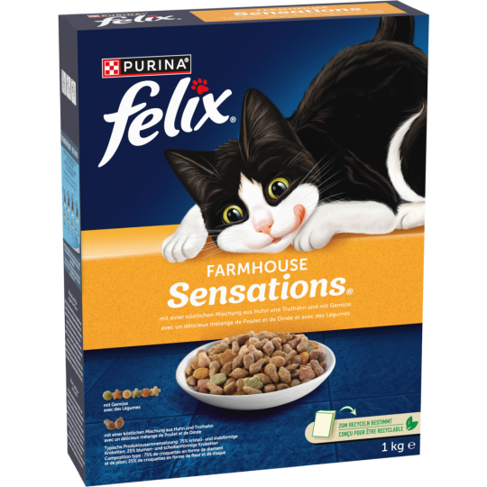 Felix Farmhouse Sensations Huhn Katzentrockennahrung 1kg