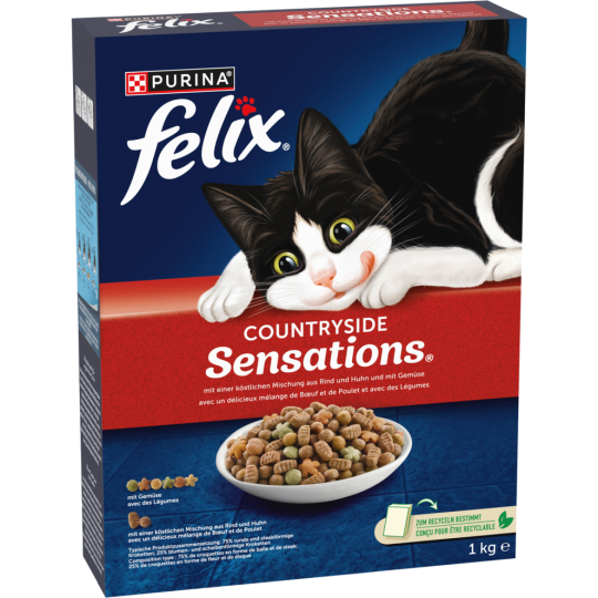 Felix Countryside Sensations Rind Katzentrockennahrung 1kg