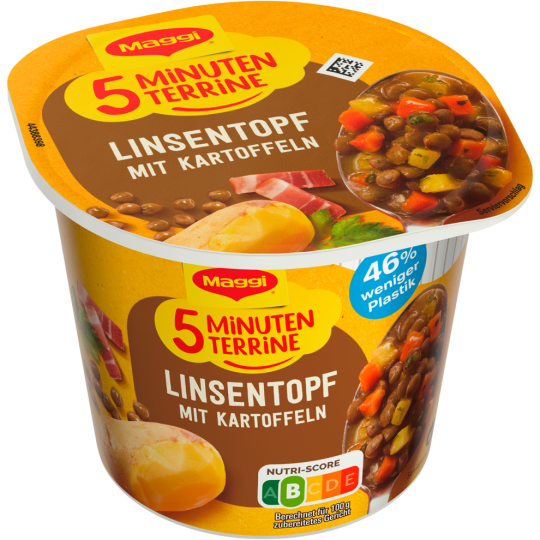 Maggi 5 Minuten Terrine Linsentopf Kartoffeln 49g