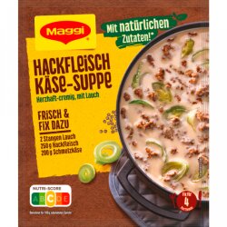 Maggi Fix Hackfleisch Käse Suppe mit Lauch 46g
