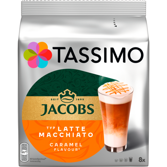 Tassimo Jacobs Kapseln Latte Macciato Caramel 8+8ST 268g