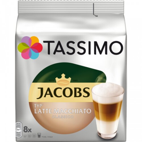 Tassimo Jacobs Kapseln Latte Macchiato Classico 8+8ST 264g