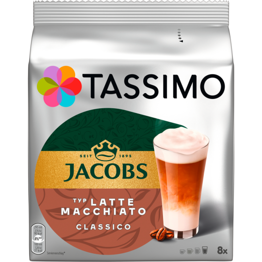 Tassimo Jacobs Kapseln Latte Macchiato Classico 8+8ST 264g