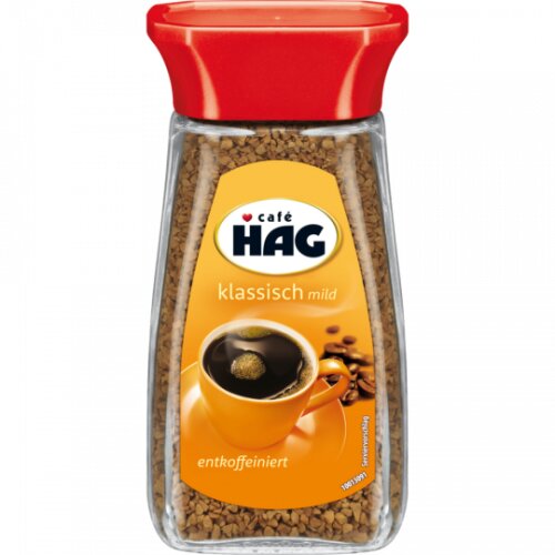 Kaffee HAG löslicher Kaffee klassisch mild entkoffeiniert 100g