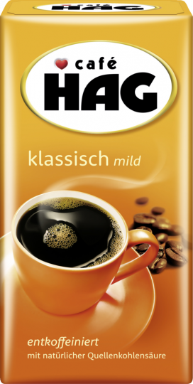 Hag Caffe Crema klassisch mild entkoffeiniert gemahlen 500g