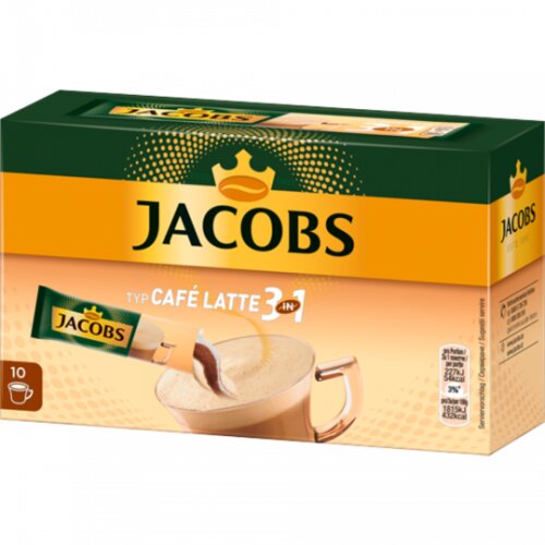 Jacobs 3in1 Kaffe Instant Getränk Cafe Latte 10ST 125g