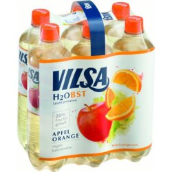 Vilsa H2Obst Orange Apfel 6x0,75l Träger