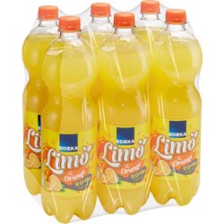 EDEKA Limonade orange mit 20% Frucht 6x1l Träger