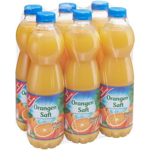 Gut & Günstig Orangensaft 6x1l Träger