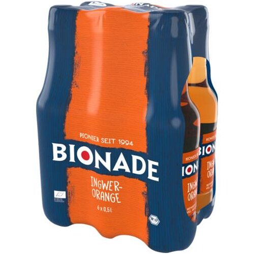 Bionade Ingwer-Orange 6x0,5l Träger