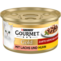 Gourmet Gold Zarte Häppchen in Sauce Lachs&Huhn...