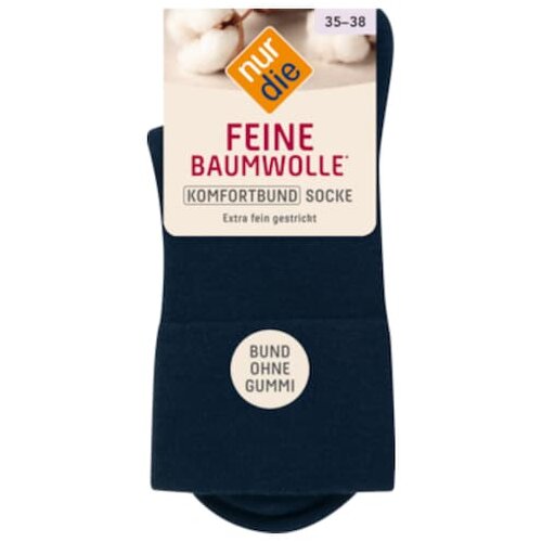 Nur Die  Damen feine Komfort Socke Fb.940 schwarz Gr.35/38