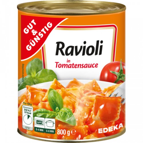 Gut & Günstig Ravioli in Tomatensauce 800g