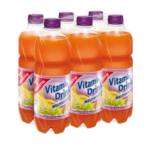 Gut & Günstig Vitamin-Drink Multivitamin 6x0,5l Träger