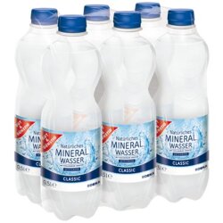 Gut & Günstig Mineralwasser classic 6x0,5l...