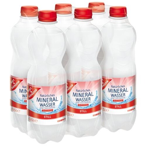 Gut & Günstig Mineralwasser still 6x0,5l Träger