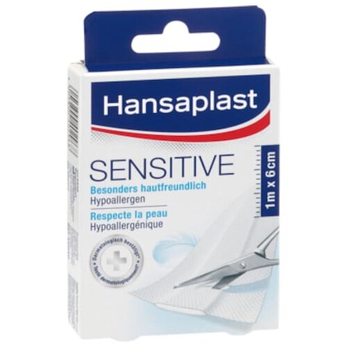 Hansaplast Sensitive 1mx6cm 10Abschnitte
