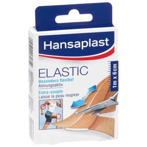 Hansaplast Elastic mit Kamille 1mx6cm 10Abschnitte