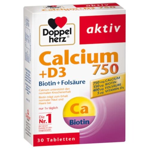 Doppelherz Calcium 750mg + D3  30 Tabletten