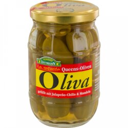 Feinkost Dittmann Grüne Oliven Mandel Jalapeno 300 g