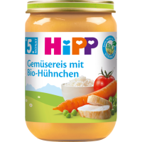 Bio Hipp Menüs Gemüsereis mit Hühnchen...