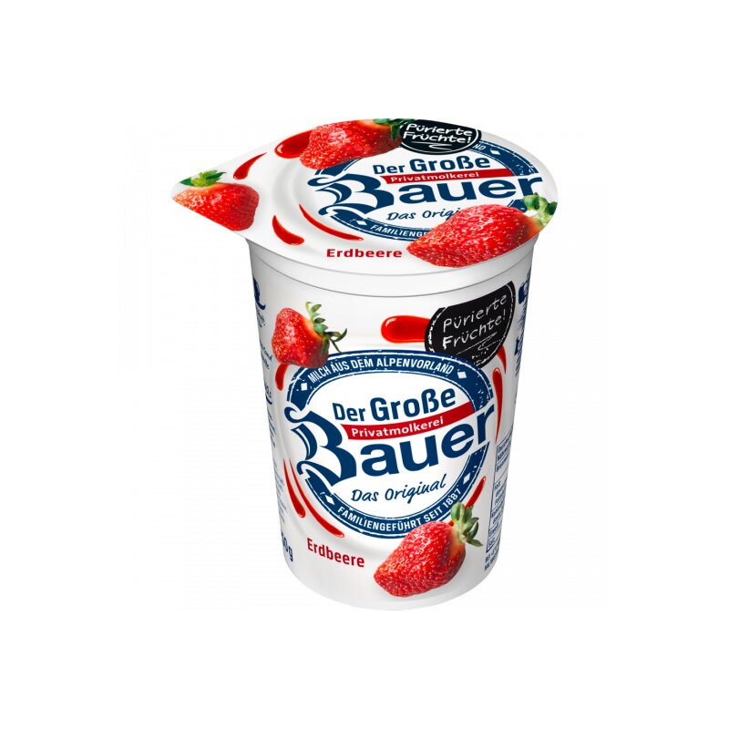 Bauer Fruchtjoghurt Erdbeere 250g - Lebensmittel-Versand.eu | Lebensm