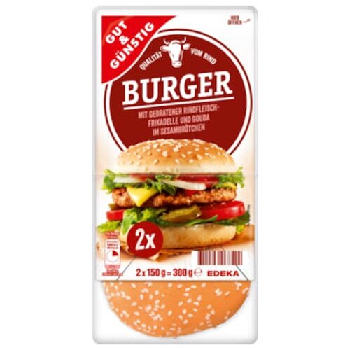 G&G Burger v.Rind m.Gouda 300g