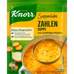 Knorr Suppenliebe Zahlen für 0,75l 84g