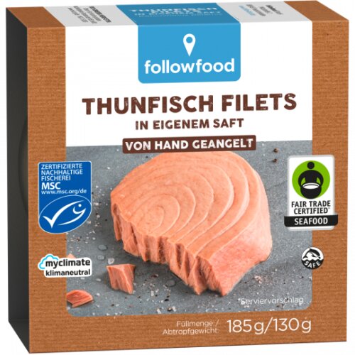 Followfish Thunfisch Filets Natur 185 g