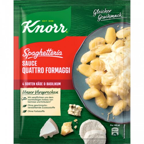 Knorr Spaghetteria Sauce Käse Quattro Formaggi für 250ml 50g