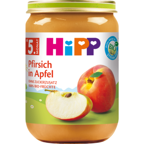 Bio Hipp Pfirsiche i.Apfel190g