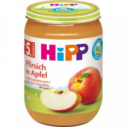 Bio Hipp Pfirsiche i.Apfel190g