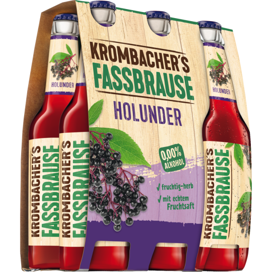 Krombacher Fassbrause Holunder 6x0,33l MW