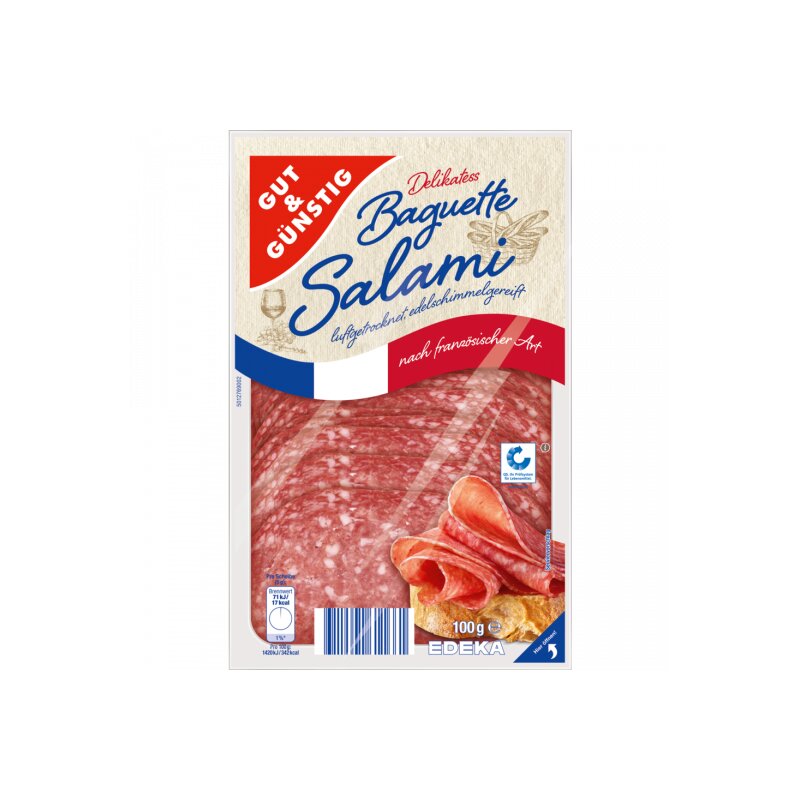 G&G Baguette Salami 100g QS LebensmittelVersand.eu Lebensmittel