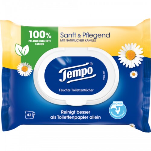 Tempo Toilettenpapier feucht Kamille Nachfüllpackung 42er